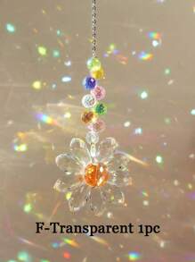 1pc Crystal Rainbow Maker Suncatcher, Indoor & Outdoor Decoration Gift (Multicolored) - Multicolor - View 13