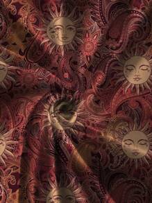 Soleia 大码女式复古佩斯利花纹和花卉图案休闲夏季上衣，简约风格 - 彩色 - 查看 7