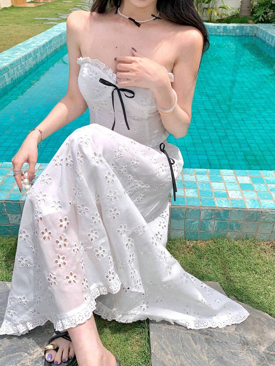 DAZY Women Two Pieces Outfits For Daily Wear - White - View 1