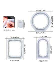 Cetakan Silikon DIY untuk Desain Wadah Hidroponik, Cetakan Silikon Berbentuk Geometris Putih Sederhana untuk DIY - Putih - View 10