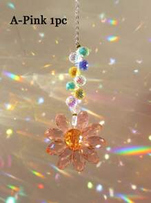 1pc Crystal Rainbow Maker Suncatcher, Indoor & Outdoor Decoration Gift (Multicolored) - Multicolor - View 9