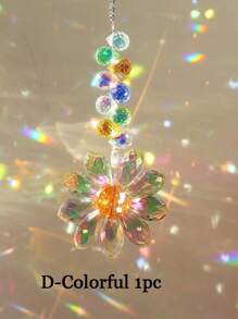 1pc Crystal Rainbow Maker Suncatcher, Indoor & Outdoor Decoration Gift (Multicolored) - Multicolor - View 12