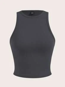 SHEIN Essnce 4 Set Atasan Crop Top Kasual Serbaguna Seksi Berwarna-warni untuk Wanita, Cocok untuk Musim Panas - MultiWarna - View 4