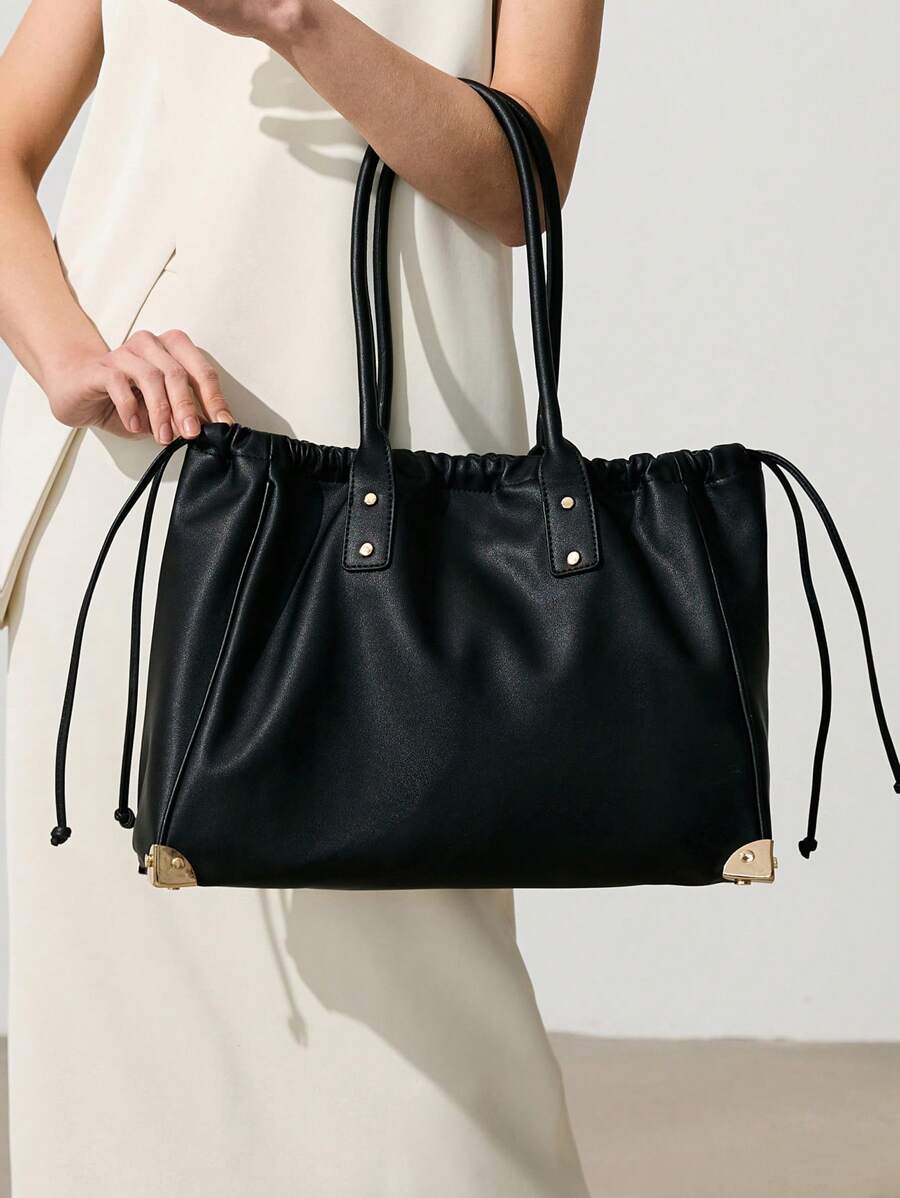 SHECARRY 女士时尚实用收纳包，日常休闲使用 - 黑色 - 查看 1