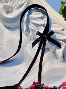 Set de 2 piezas lencería romántica, linda y sexy con bordado floral