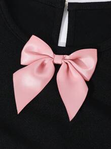 Teen Girls Elegant Bow Decor Sleeveless Dress