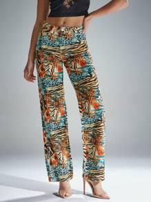 Denimoi Quần cạp trễ họa tiết ngựa vằn, thời trang & phù hợp cho mùa hè - Nhiều màu - Xem 5