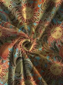 Soleia Áo phông rộng in họa tiết hoa Paisley cổ điển dành cho nữ cỡ lớn, phù hợp cho mùa hè - Nhiều màu - Xem 9