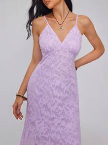 Roylia Women's Elegant Sexy V-Neck Spaghetti Strap Asymmetrical Ruffle Chiffon Ditsy Floral Jacquard Fishtail Hem Bodycon Dress, Suitable For Daily Dates, Weddings, Elegant Gatherings, Prom