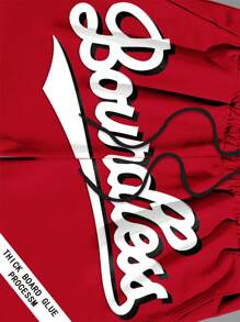 Manfinity EMRG 5-Pack Men's Letter Print Drawstring Waist Pocket Casual Shorts Shorts Men Pack,Men's Loose Letter Patch Design Drawstring Waist Shorts, Fashionable Casual Drawstring Shorts, Great Gift For Husband Or Boyfriend , Pack Of Shorts , Shorts Men Pack , Workout Shorts, Men Shorts Pack - Multicolor - View 6