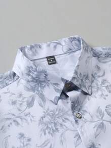 Manfinity RSRT Men's Short Sleeve Shirt And Shorts Fashion Suit, Suitable For Summer