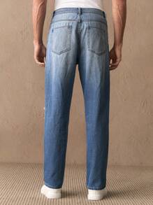 Manfinity NXTstreet 男士复古水洗美式牛仔哈伦慢跑裤，锥形腿休闲裤