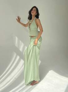 Aloruh Women Two Pieces Outfits For Daily Wear - Green - View 6