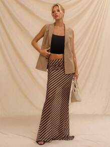 SHEIN Forever 21 Trang phục mùa hè cho nữ: Dạ hội/Trang trọng/Bãi biển/Kỳ nghỉ/Dễ thương/Phong cách phương Tây/Trang phục công sở thường ngày/Thanh lịch/Sinh nhật/Đi chơi/Câu lạc bộ/Trang phục công sở/Lễ hội/Rave/Trang phục công sở/Sang trọng/Hòa nhạc đồng quê/Bữa sáng muộn/Du ngoạn/Giao lưu/Sân bay/Khiêm tốn/Nhà thờ/Fairycore//Tiệc trà/Y2K/Thời trang đường phố/Những năm 2000/Nhảy disco/Nghỉ xuân/Tốt nghiệp/Khách dự tiệc cưới/Cocktail/Cổ điển/Bodycon/Resort/Bó sát/Áo khoác vest nữ - Màu Khaki - Xem 4