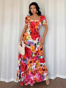 Rafferiza 女士优雅刺绣印花连衣裙 - 彩色 - 查看 6