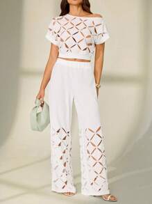 SHEIN Tall Conjuntos de dos piezas para mujer para uso diario - Blanco - Ver 9