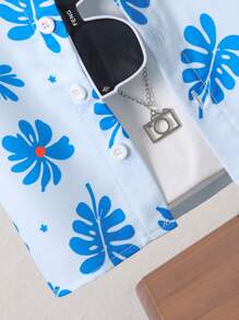 Chemise décontractée pour bébé garçon avec motif blocs de couleurs, col revere, manches courtes et boutons, convient pour le port quotidien, les fêtes et les occasions sociales. Chemise d'été pour bébé garçon, vêtements d'été pour bébés garçons, cardigans pour tout-petits, 6 mois - 3 ans - Multicolore - Voir 7