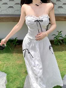 DAZY Women Two Pieces Outfits For Daily Wear - White - View 7