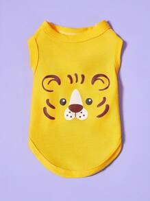 PETSIN 2pcs Pet Cat Dog Universal Tiger Leopard Print Cute Fashion Casual Breathable Dog Vest