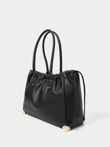 SHECARRY 女士时尚实用收纳包，日常休闲使用 - 黑色 - 查看 4