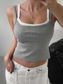 DAZY Women's Autumn New Arrivals Casual Sleeveless Top, Fashionable Simple Everyday Design