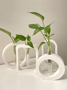 Gipsvasen-Formen mit durchsichtigen Reagenzgläsern, DIY Kristall-Epoxidharz Hydrokulturen Pflanzengefäße, Silikonformen für Blumenanzucht