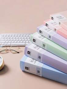 1 cái Thư mục tài liệu A4 nhiều lớp màu trơn có các trang trong suốt để quản lý giấy tờ và hồ sơ, Album lưu trữ dung lượng lớn, Quay lại trường học, Đồ dùng học tập - Nhiều màu - Xem 5