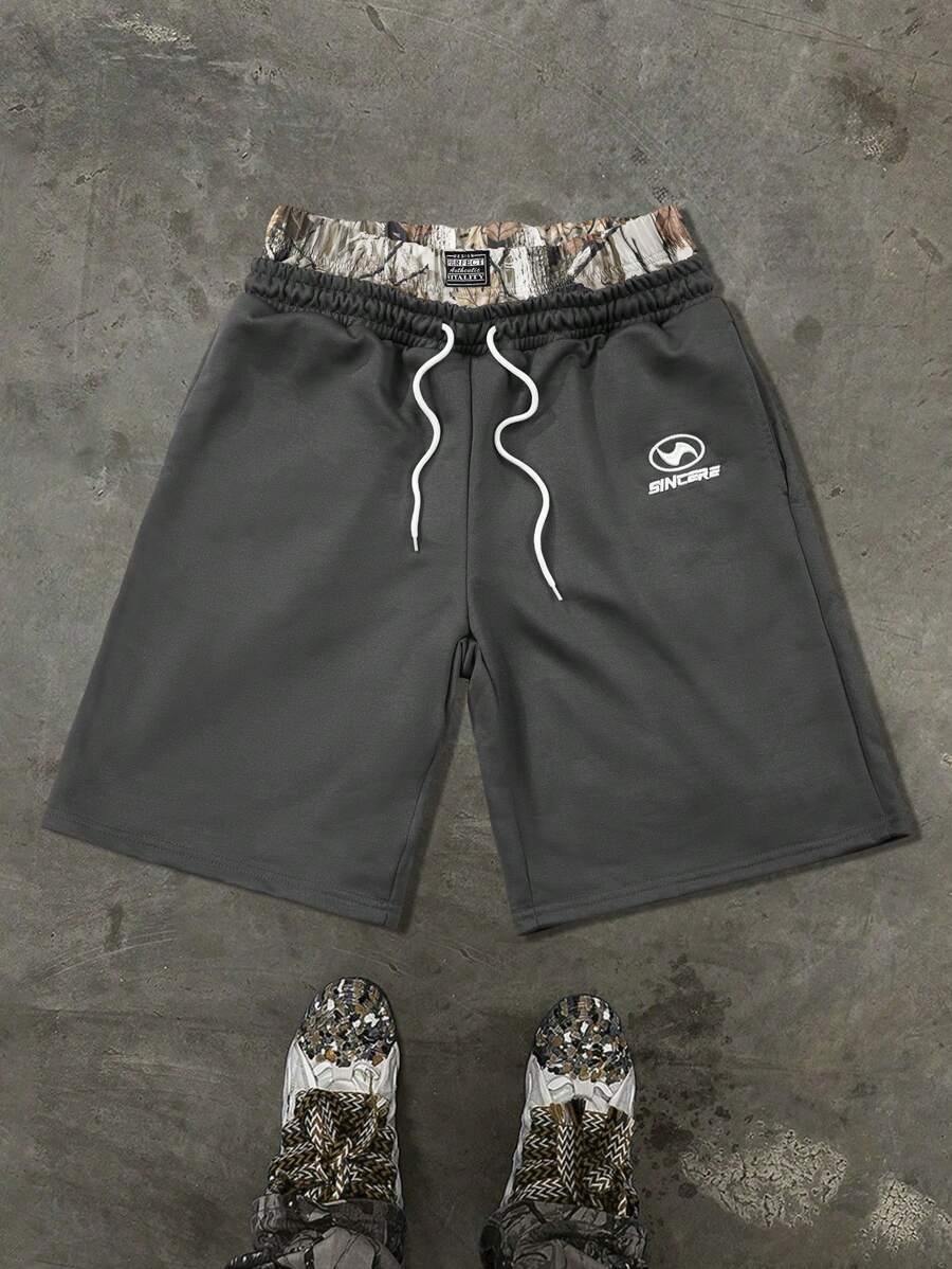 PAVTROS Men's Casual Drawstring Shorts, Suitable For Summer - Grey - View 1