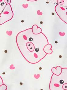 PETSIN 2pcs Pet Dog/Cat Pink Cute Cartoon Pig Print Comfortable Breathable Dog Vest