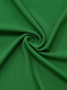 Franclia 大码女式波西米亚印花细肩带高低喇叭裙 + 针织开衫 2 件套 - 綠色 - 查看 5