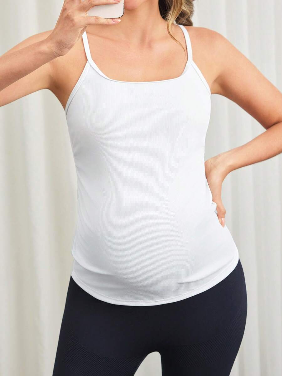 SHEIN Women's New Fashion Solid Color Adjustable Strap Outdoor Vest Bikini Set - White - View 1