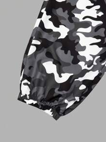 SHEIN Explorewe 2pcs/Set Teen GirlCasual Letter Printed Round Neck T-Shirt And Camouflage Long Pants - Multicolor - View 6