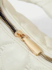 SHECARRY Women Handbag Solid Color Zipper Simple Fashion, Suitable For Summer - White - View 6