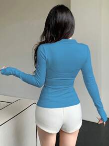 DAZY Women's Casual Sport Zip-Up Long Sleeve Jacket For Spring