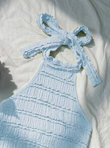 Elamini Women Two Pieces Outfits For Daily Wear - Blue - View 3