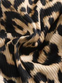 SHEIN Swim 2025 New Arrival Popular Women Leopard Print Lifting Sexy Back Ruffle Swimwear Bottom,Sexy /Holiday Beach Wear/Poolside For Summer Beach Vacation - Multicolor - View 5
