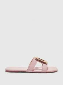 CUCCOO BIZCHIC Women's Fashion Pink Flat Sandals, Simple & Practical Multipurpose - Baby Pink - View 9