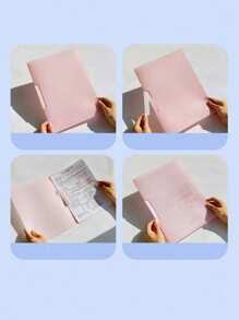 SHEIN 1pc Faux Jade Colored File Folder, A4 Pull Rod Clip Swing Clip PP Information Folder Back To School,Back To School,School Supplies