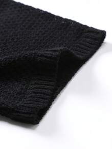 Manfinity Homme Men's Striped Crew Neck Short Sleeve Casual Knit Top  Vintage Shirt Men - Black - View 3