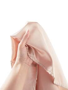 Ellevyn Women's Elegant Champagne Satin Midi Dress With V Neck And Cap Sleeves For Special Occasions - Champagne - View 7
