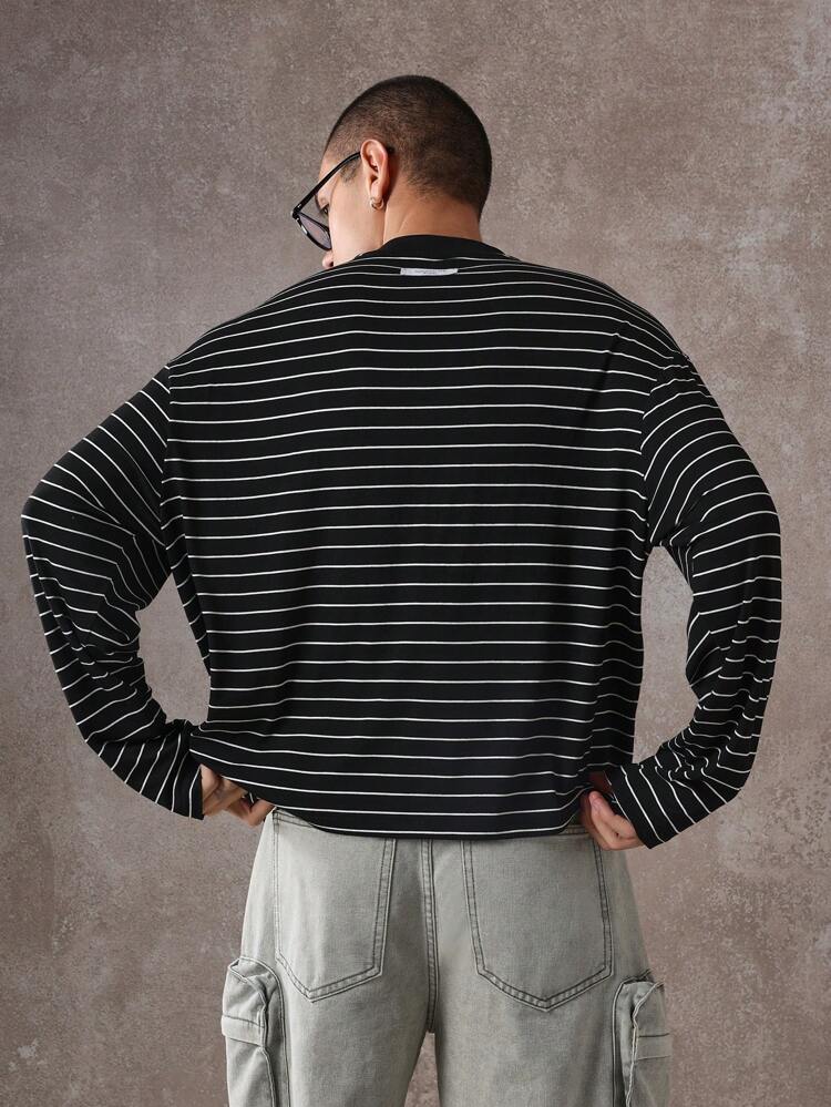 Koszulka w paski z długim rękawem Essential Essential Regular Fit