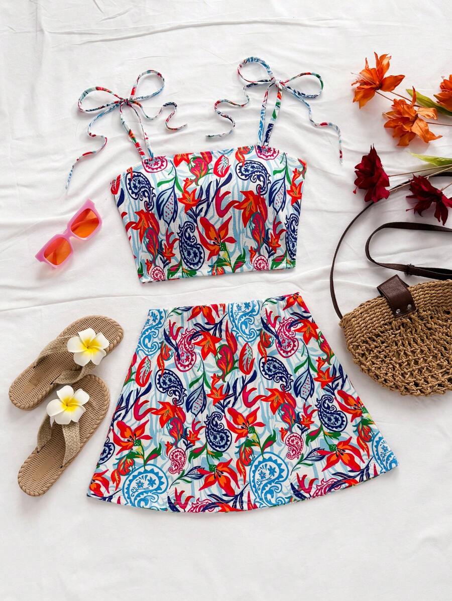 Soleia Women Two Pieces Outfits For Daily Wear - Blue - View 1