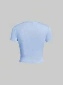 SHEIN EZwear 5pcs/Set Solid Color Slim Fit Tank Top T-Shirt, Sleeveless - Multicolor - View 3