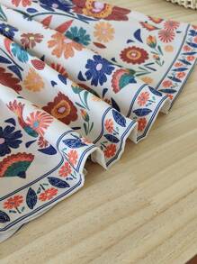 婴儿女孩 0-3 岁度假休闲短款盖袖波西米亚风格长裙，适合户外穿着，春夏季