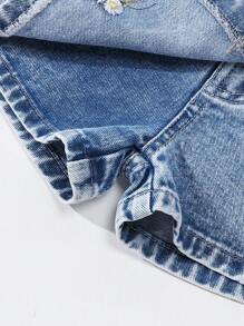 Young Girls Denim Two Pieces Outfits - Light Wash - View 6