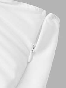 SHEIN Tween Girl Loose Casual Layered Ruffled Asymmetric Hem Midi Skirt - White - View 3