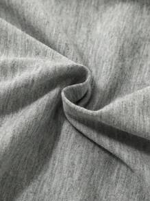 SHEIN 青少年男孩 4 件套简约图案印花圆领短袖 T 恤和格子图案宽松休闲睡裤 - 黑色 - 查看 6