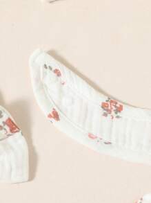 SHEIN Playful Pals Baby Girl Casual Ditsy Floral Puff Sleeve Romper, Summer