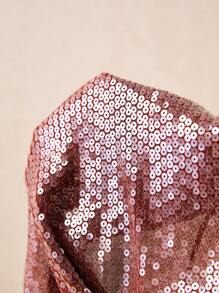 Poéselle Áo hai dây hở lưng đính sequin gợi cảm cho nữ, mùa hè, hở lưng - màu nâu - Xem 7
