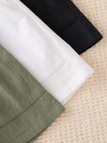 3pcs/Set Girls Casual Loose Comfortable Shorts, Suitable For Vacation, Outing And Daily Commute Girls Summer Clothes Shorts